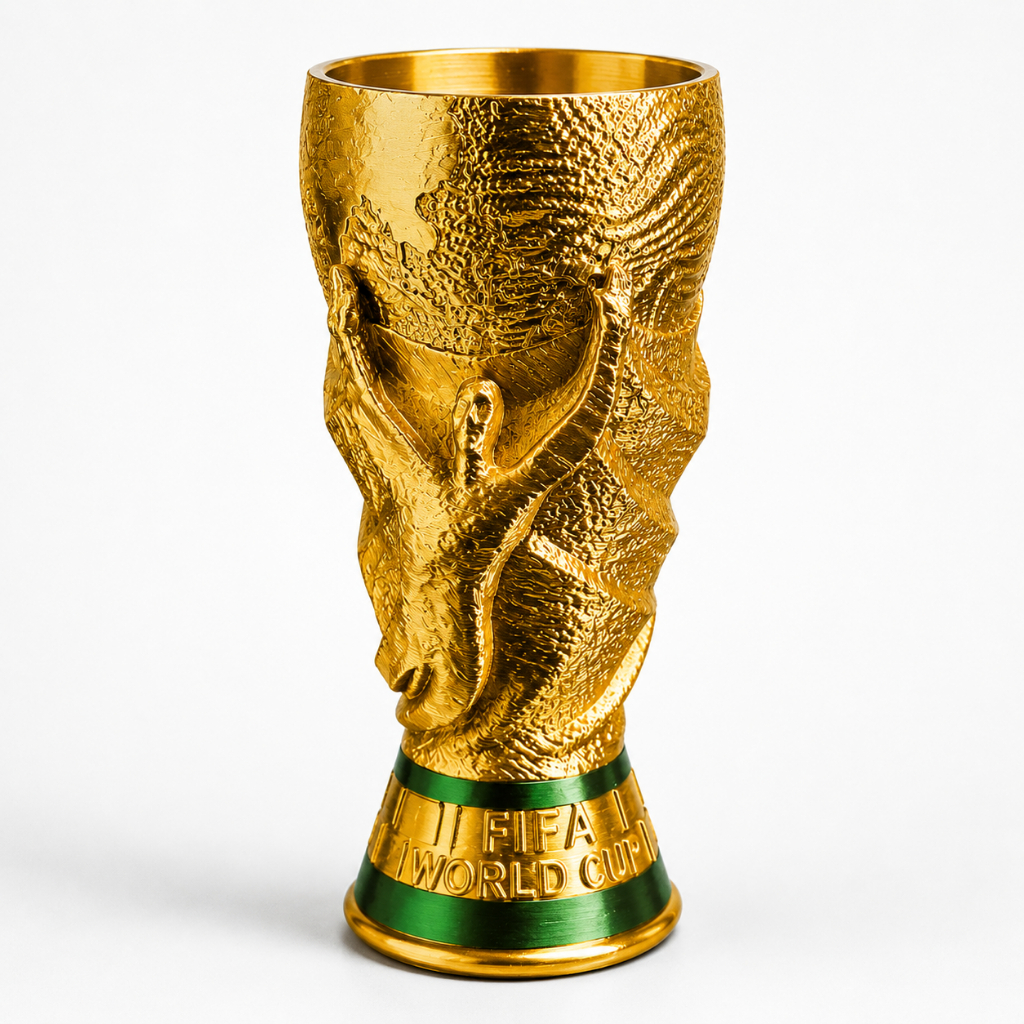 Suporte taça da Copa do Mundo para copo 700ml decoração futebol