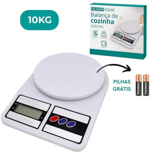 Balança de precisão cozinha Digital 10Kg Com pilhas AA