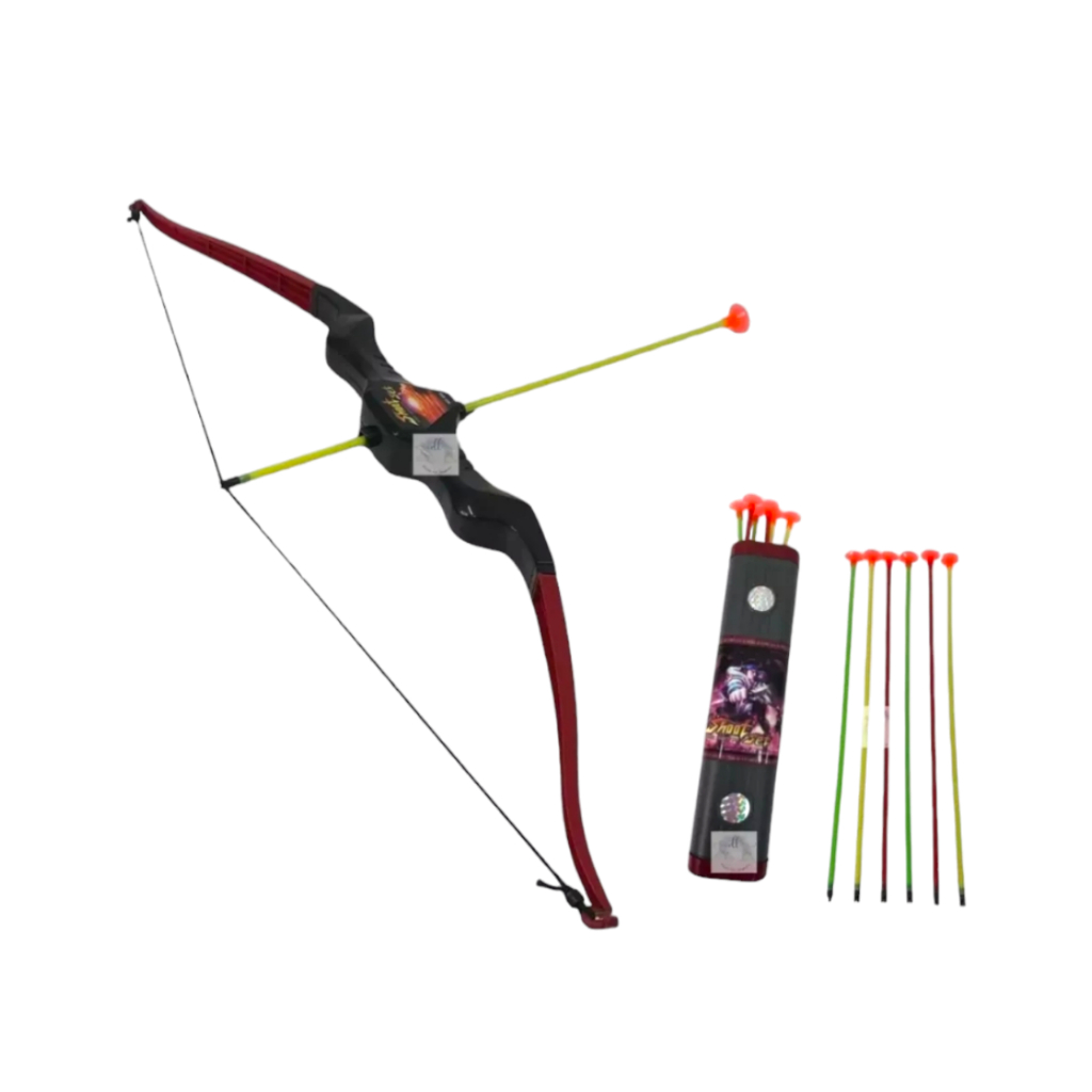 Arco E Flecha Brinquedo Infantil Com Suporte Para Flecha
