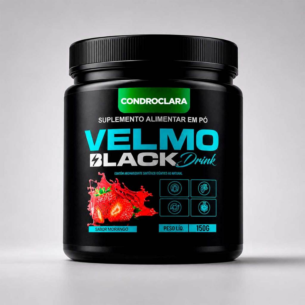Velmo Black Drink Original 150g - Mais Energia E Força Compra Segura Loja Oficial Envio Imediato