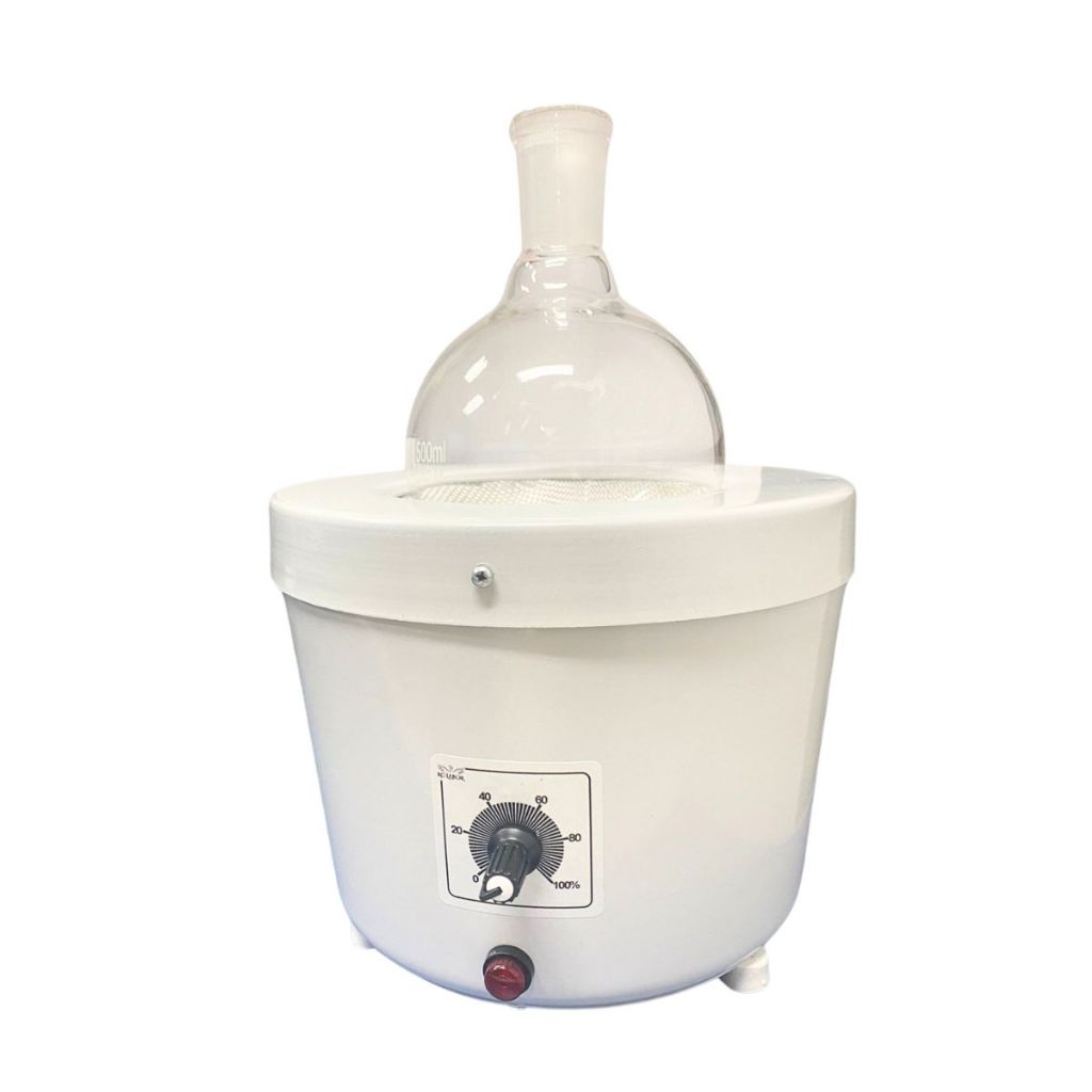Manta Aquecedora Para Balão De Fundo Redondo Com Regulador De Temperatura 500°C Capacidade:125ml 127V