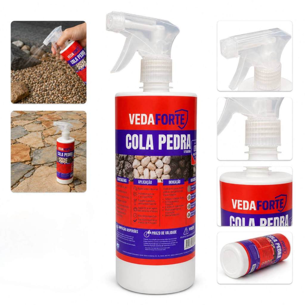 Cola Pedra Líquido 1L Fixador De Pedras de jardim Alta Resistência Paisagismo Cascalho E Pedras Decorativas