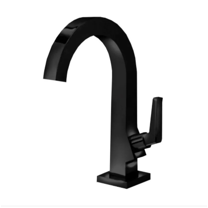 Torneira para Banheiro Mesa 1/4V Bica Média Preta 7510 B14