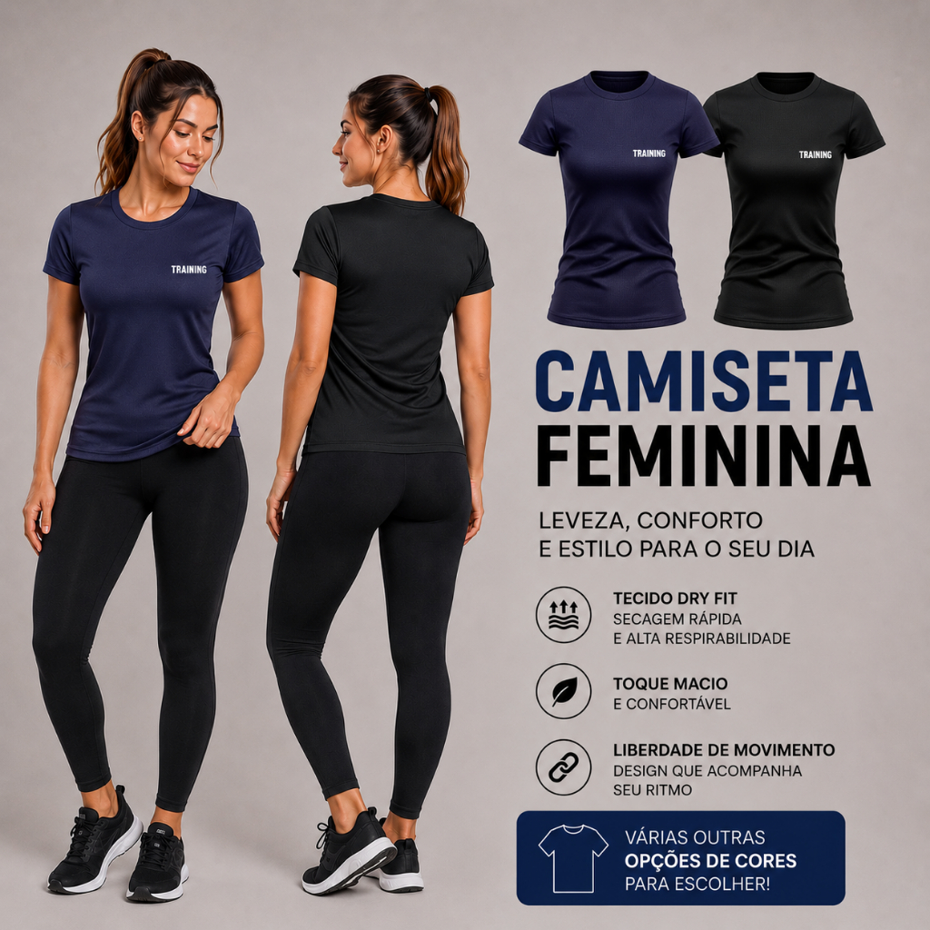 Camiseta Feminina Manga Curta Proteção Uv Para Treino Academia Corrida Caminhada  Estampada Training