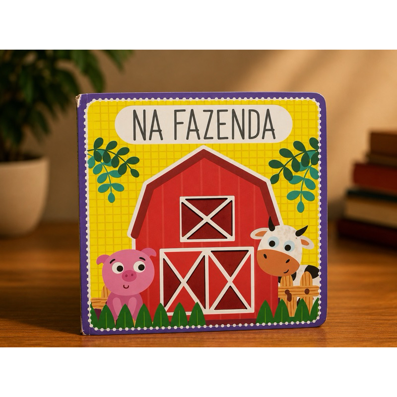 Livro Infantil Na Fazenda – Happy Books | Capa Dura Colorida para Primeiros Leitores