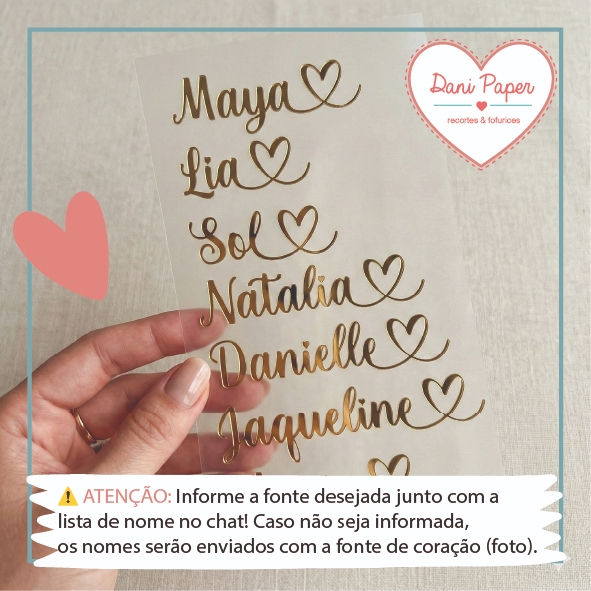 Pequenas Quantidades - Nome Personalizado Termocolante - Aplica com Ferro - Casamentos, Bolsas e Porta Jóias
