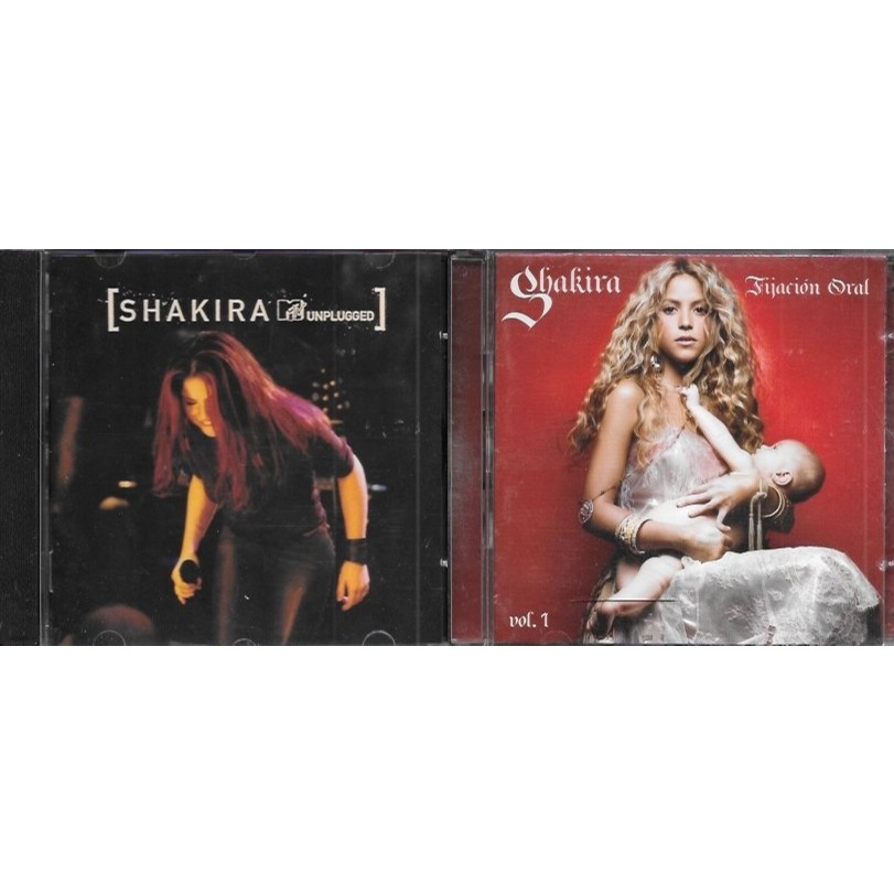Kit 2 CD: Shakira — MTV Unplugged (acústico) + CD+DVD: Fijación Oral (c/ Alejandro Sanz) c/ póster