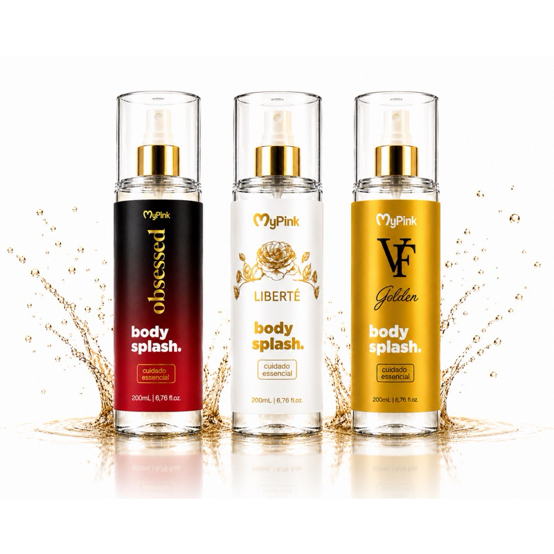 Kit Body Splash Inspiração Virgínia Perfume Feminino 200ml – Alta Fixação e Fragrância Marcante
