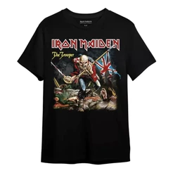 Camiseta Estilo Rock n Roll 100% Algodão Unissex Banda Iron Maiden - The Trooper Album