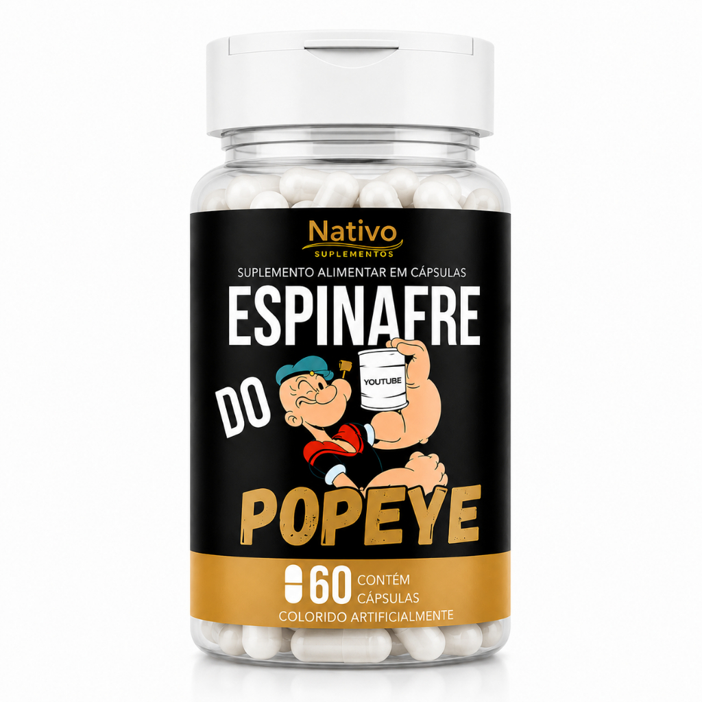 Espinafre do Popeye 60 Cápsulas | Suplemento Alimentar em Cápsulas | Nativo Suplementos