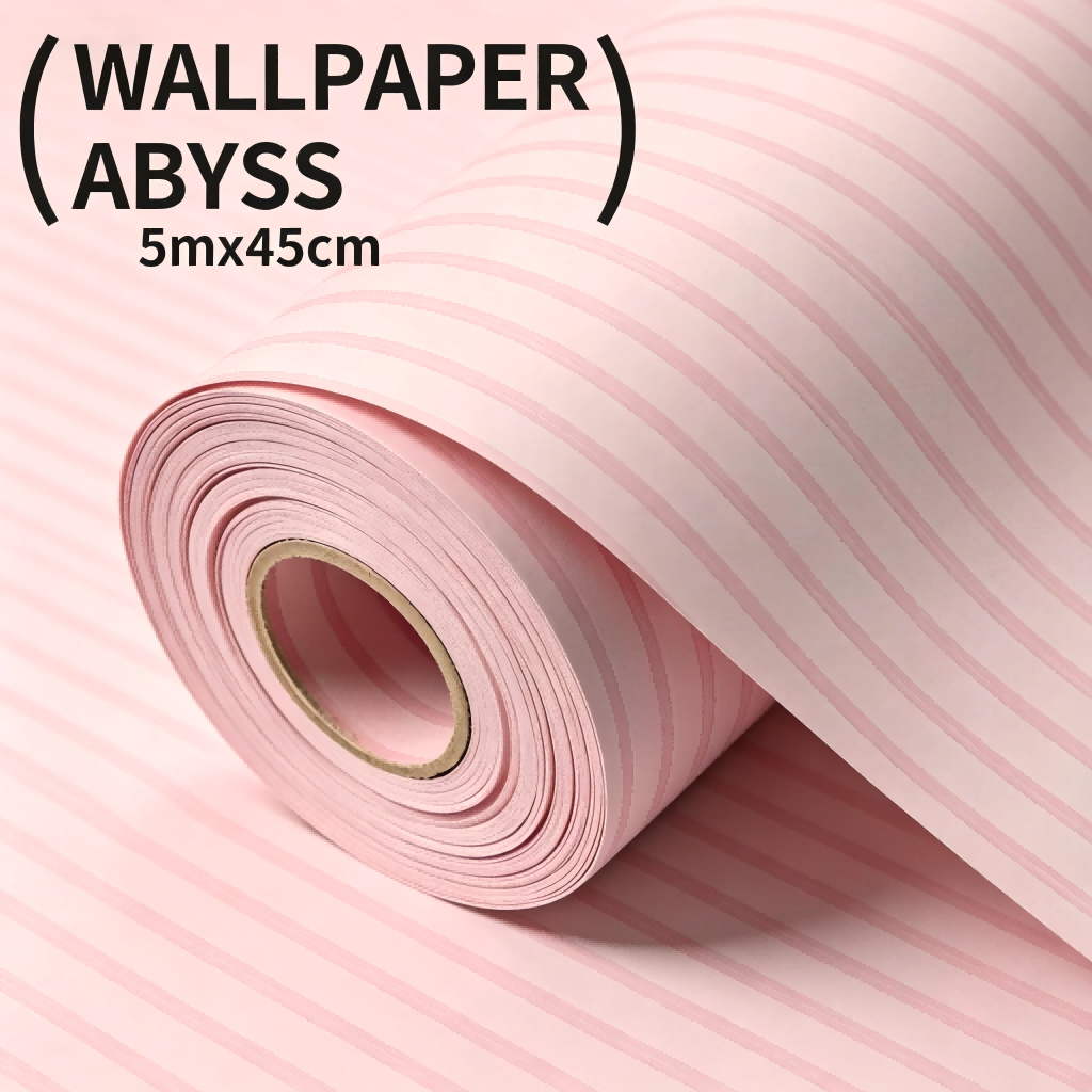 Papel Adesivo Ripado Rosa Claro 5 Metros x 45cm para Quarto infantil Rosa Claro
