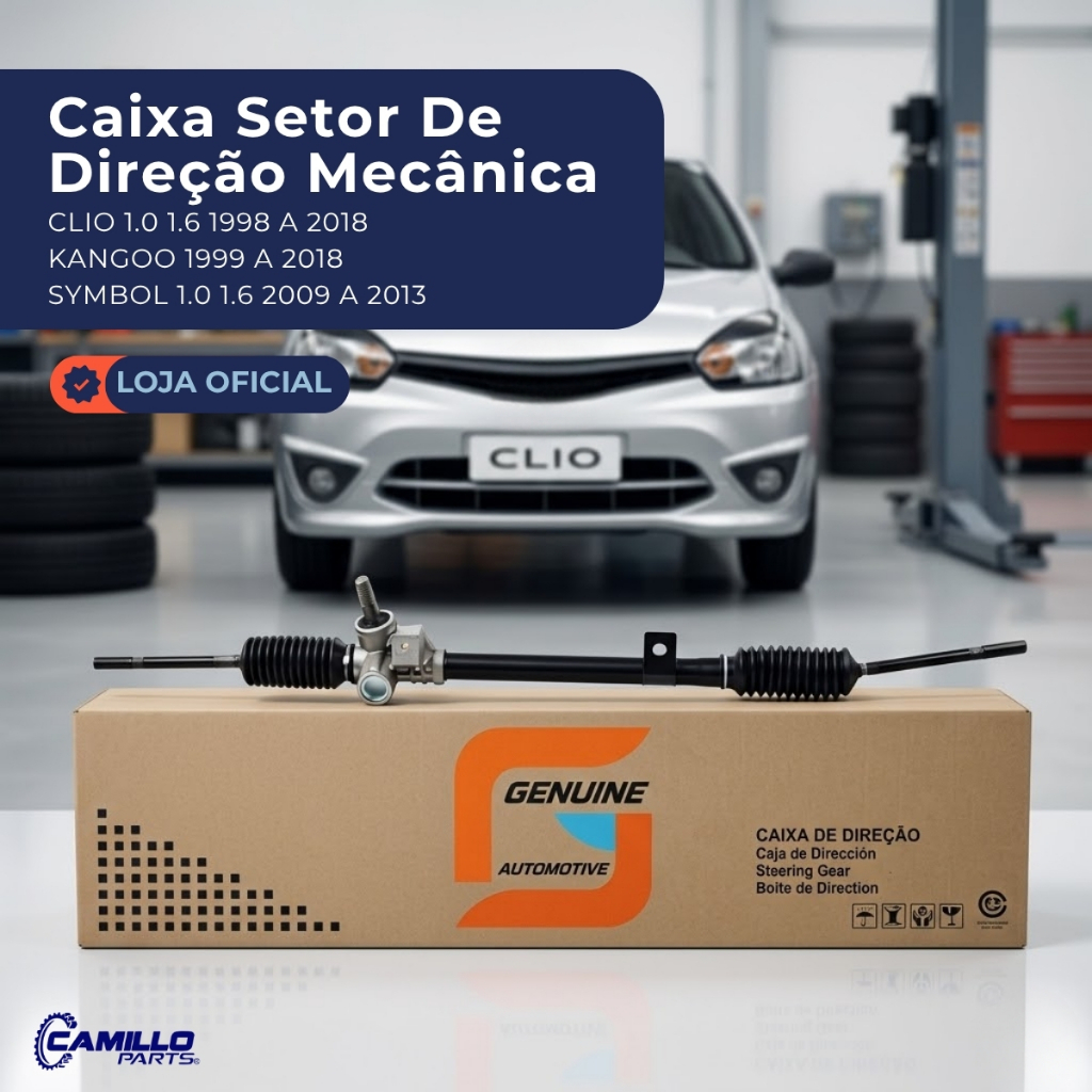 Caixa Setor Direção Mecânica Renault Clio Kangoo Symbol 1998 A 2018 Genuine Automotive