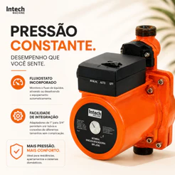 Bomba Pressurizadora 300W Pressurizador Chuveiro 4500L/H BFL300 Pressurizador 220v Intech Machine