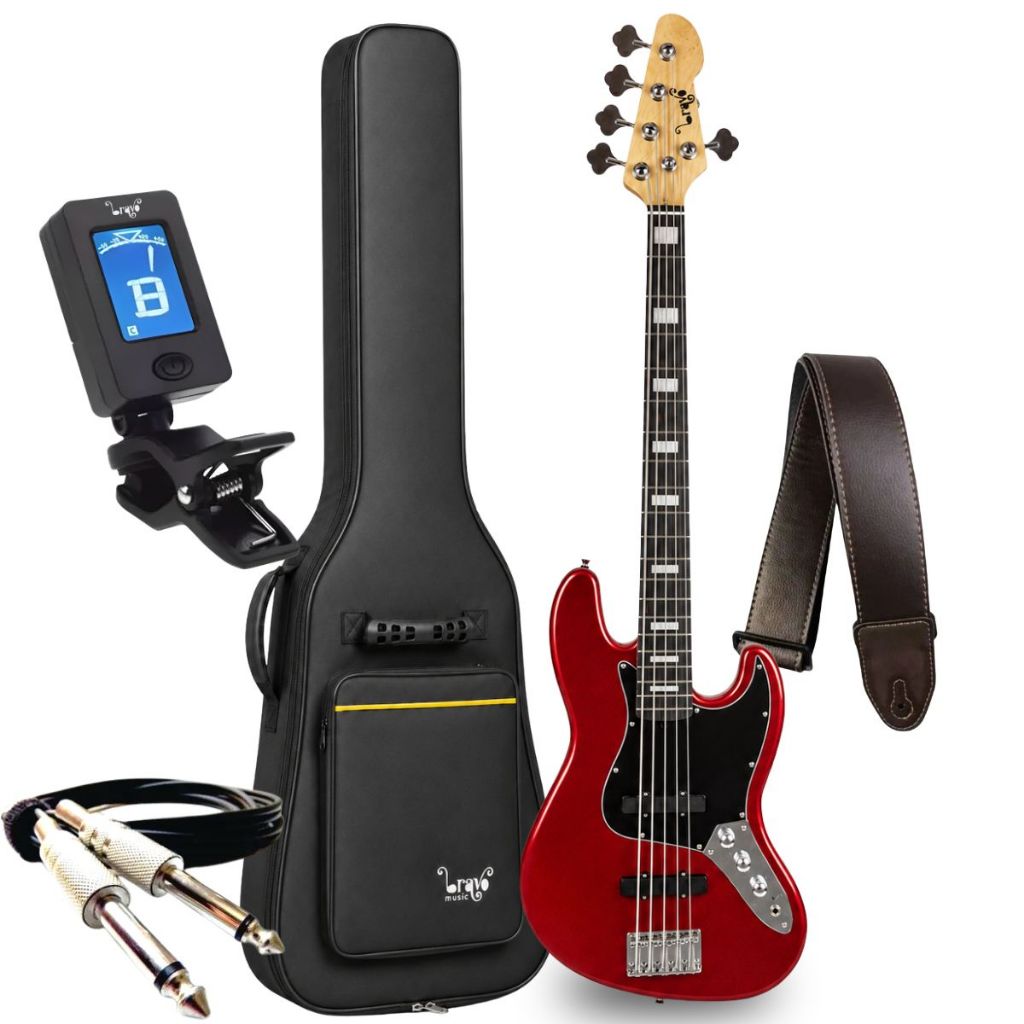 Kit Contra Baixo Bravo Music 5 Cordas Bb250 + Acessórios