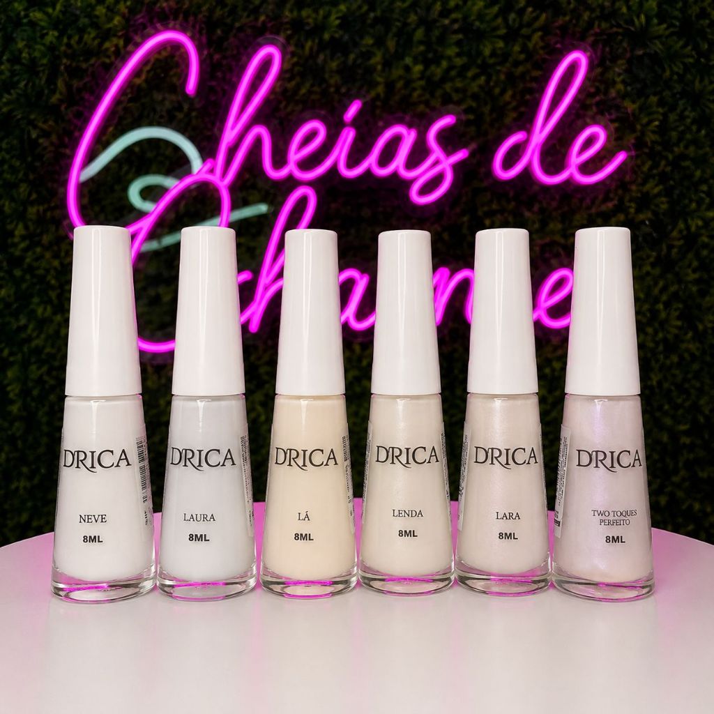 Kit C/6 Esmalte Francesinha Drica Laura/ Lenda/Lã/Feitiço/ Lara/Neve 8ml