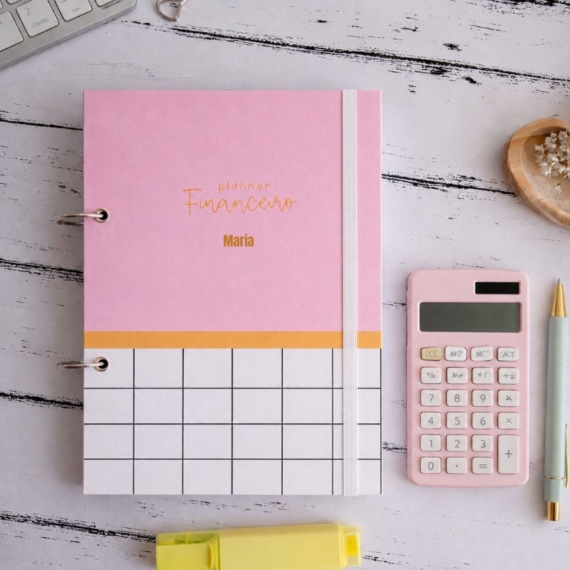 Planner Financeiro Permanente SEM data Controle de Gastos e Finanças Planejamento Capa Masculina e Feminina A5 Argolado