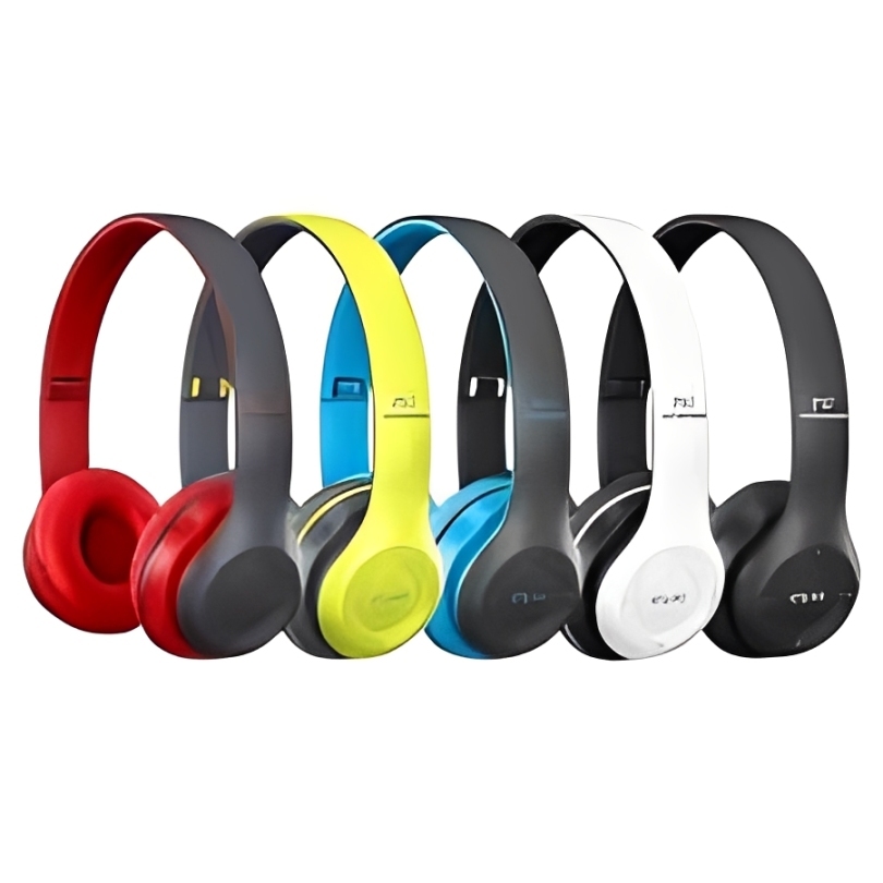 Fone de Ouvido P47 Bluetooth Sem Fio Dobrável com Microfone Som Estéreo