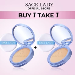 Compre 1 Leve 2 Pó Compacto SACE LADY Controle De Óleo Maquilhagem De Longa Duração Pó solto