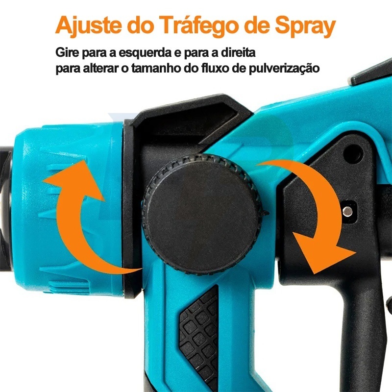 Detalhes do Pistola de Pintura Pulverizador Elétrico 800W 2 Baterias 21V Spray Portátil Elétrico 800ML Profissional