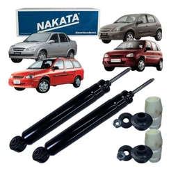 Par 2 Amortecedor Traseiro + Kit Batente Coifa Corsa Celta Corsa Classic