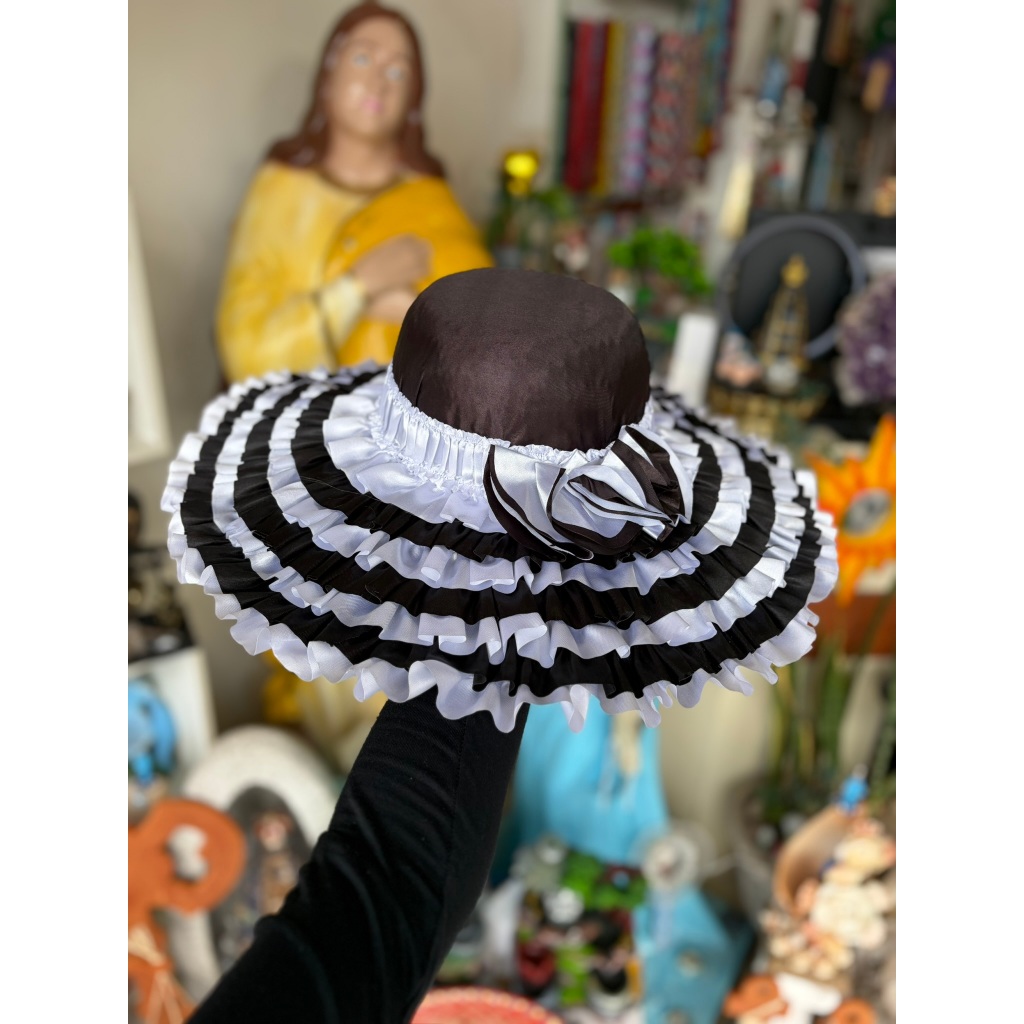Chapéu Pomba Gira | Chapéu com babado | Chapéu decorado