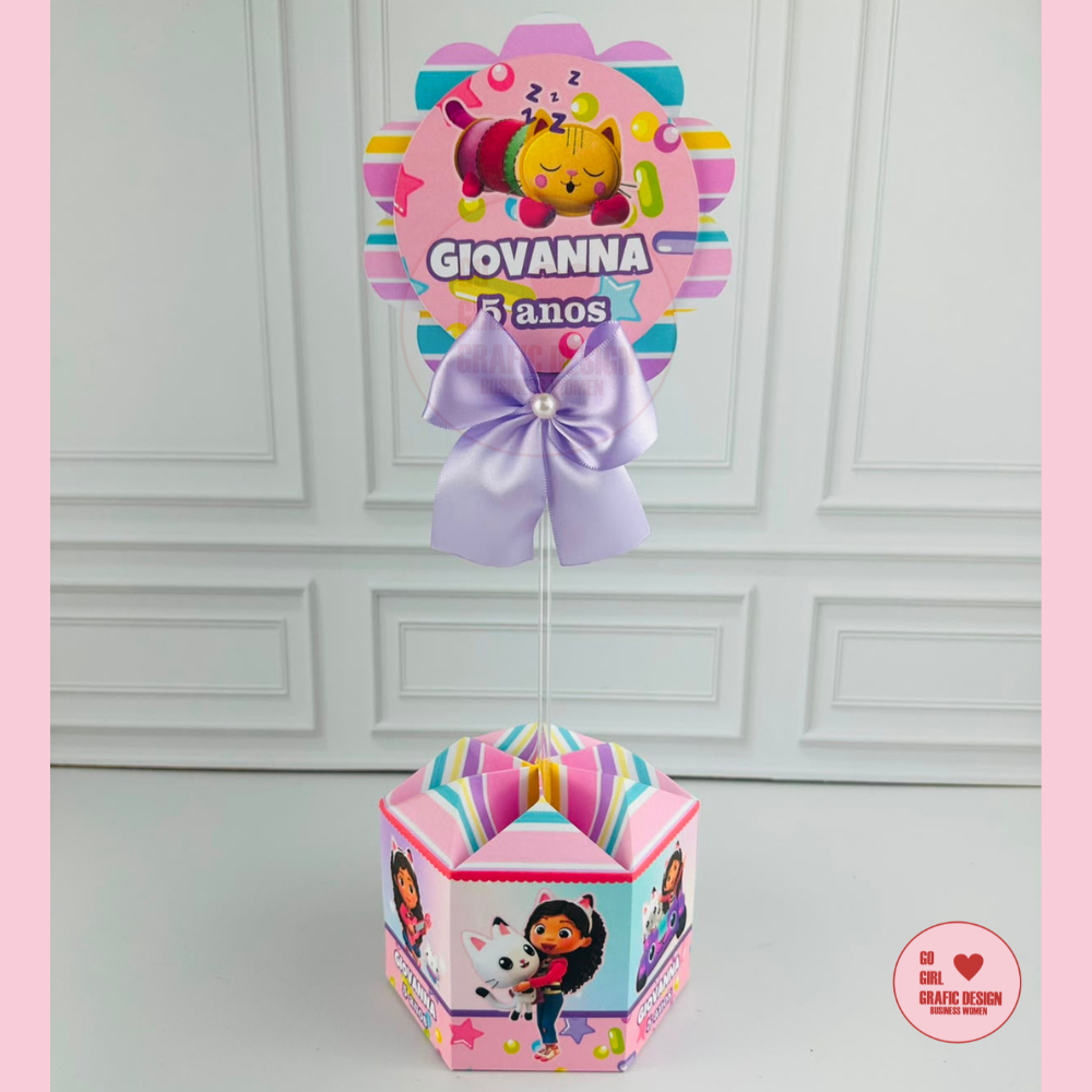 PEGUE E MONTE – Centro de Mesa - Enfeite de Mesa - Lembrancinhas Personalizadas - A Casa Mágica da Gabby