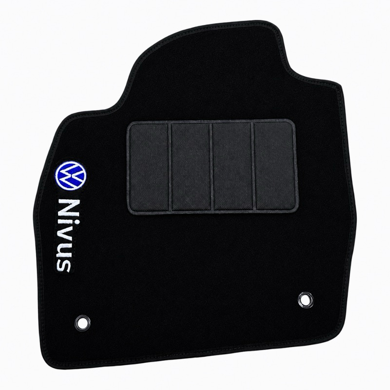 Tapete Motorista VW Nivus Carpete com Base Antiderrapante