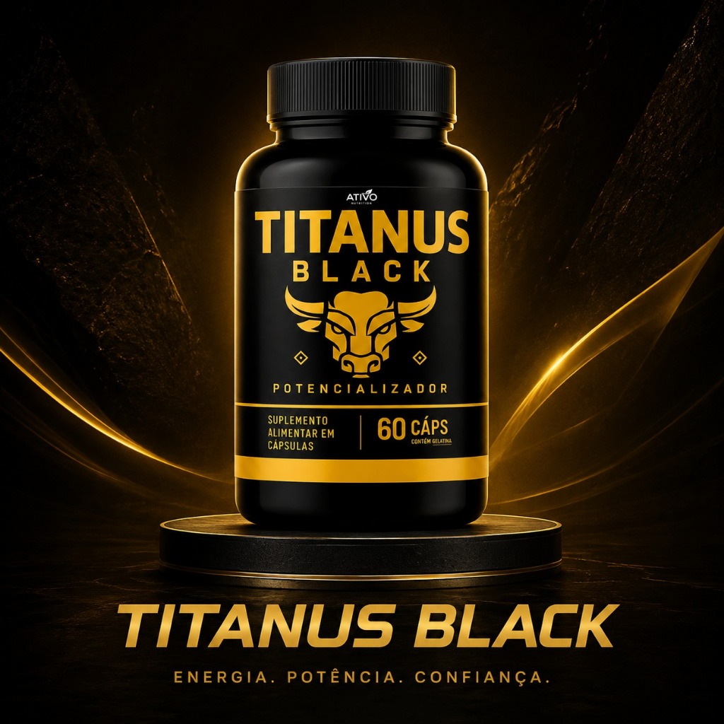 Titanus Black | Ativo Nutrition - 60 Cápsulas - Energia, Disposição e Vitalidade