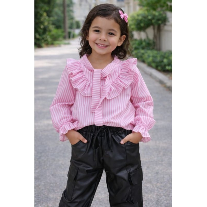 🌸💖❄️ Blusa de Frio Social Rosa Blusa Infantil Feminina Social Rosa Manga Longa Chique