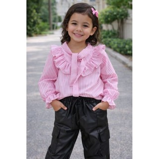 🌸💖❄️ Blusa de Frio Social Rosa Blusa Infantil Feminina Social Rosa Manga Longa Chique