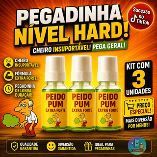 Kit 3 Spray de Peido Pum Extra Forte Pegadinha Trolagem Zoeira Brincadeira Alemao Super Fedido