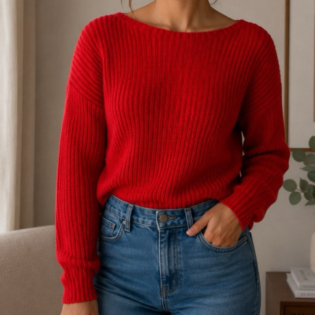 Blusa Tricot Feminina Inverno Manga Solta Elegante Macia Premium