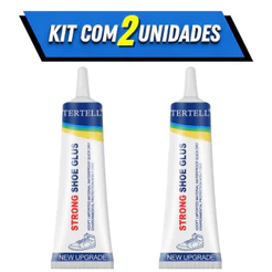 Kit 2 peças Cola Transparente Para Reparo De Sapatos – Adesivo À Prova D'água Fixação De Solas , Saltos E Bolsas (60ml)