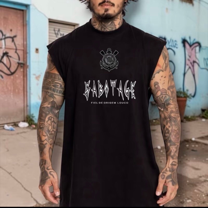 Regata Camiseta Masculina Estilosa SABOTAGE Camisa RAPPER ARTISTA Premium