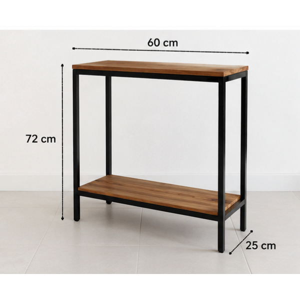 Aparador Industrial 60x25x72 Mesa Decorativa Hall Sala Quarto — imagem 2 de 2