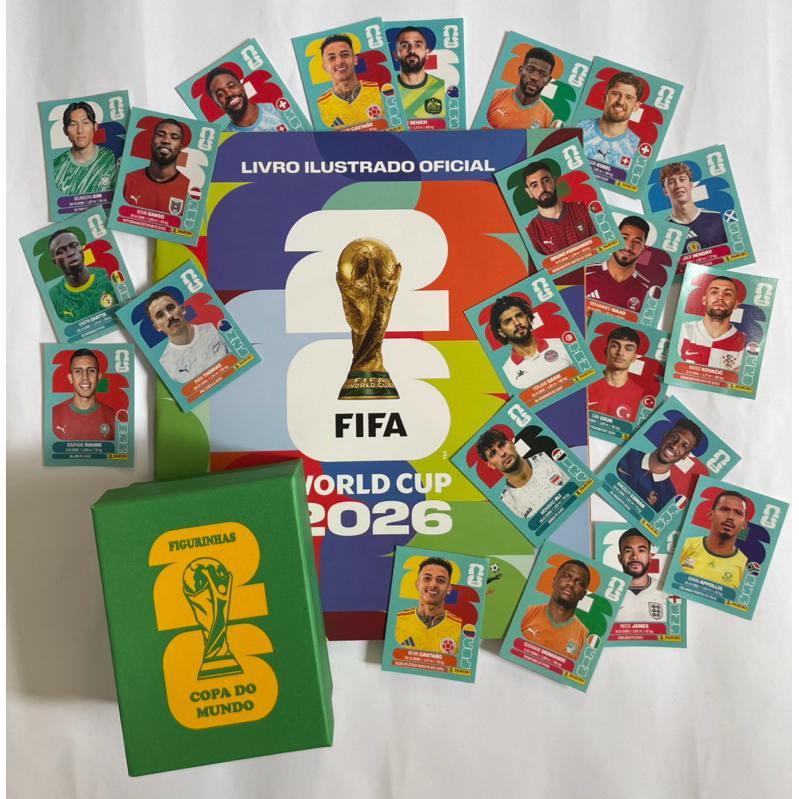 Álbum Oficial Copa do Mundo 2026 + 20 Figurinhas + Porta Figurinha