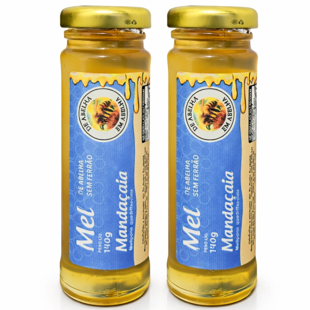 Mel Mandaçaia 140g Ouro Líquido 2un De Abelha Em Abelha