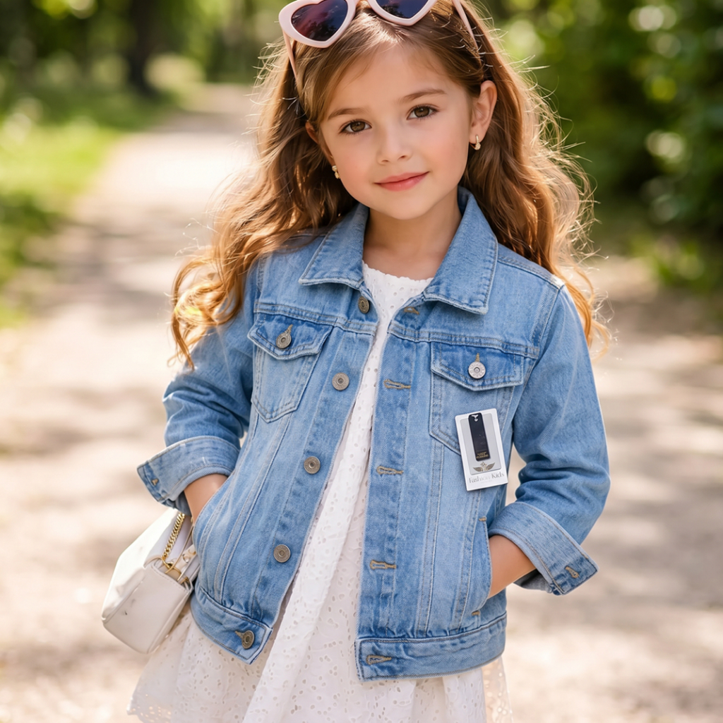 Jaqueta Casaco Roupa Infantil Juvenil Jeans Bebê Estilosa Menina ❤