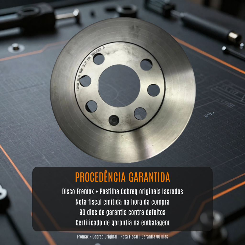 Jogo Pastilha Cobreq + Disco De Freio Solido Fremax Corsa Celta Classic Prisma