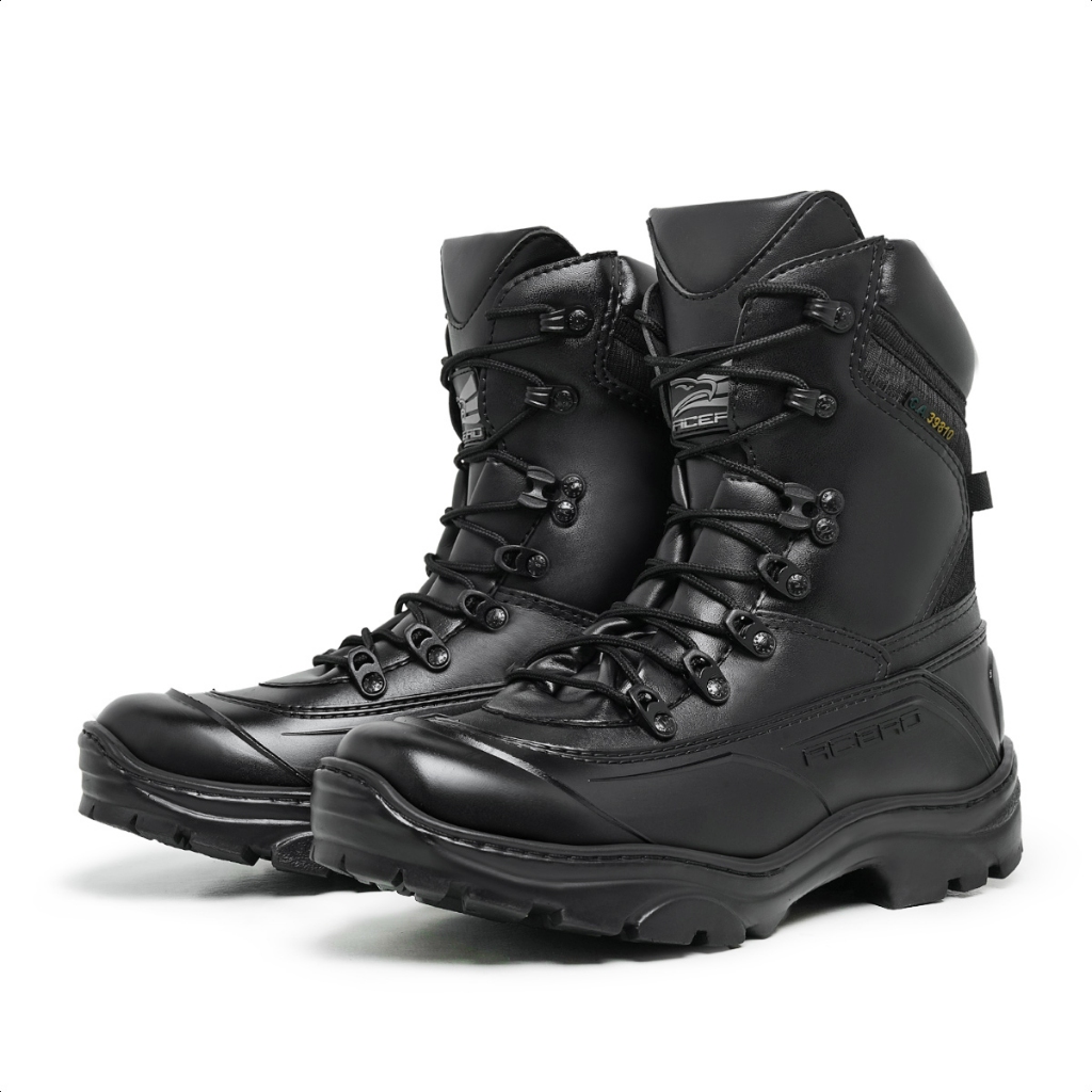 Bota Coturno Militar Acero Tiger Pro Resistente Couro Confortável