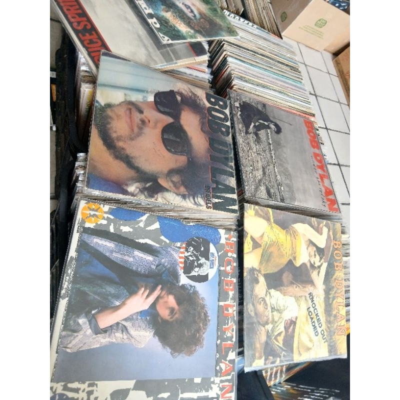 lote 4 lps Bob Dylan. under the red knocked iut loaded-infidels-empire burlesque