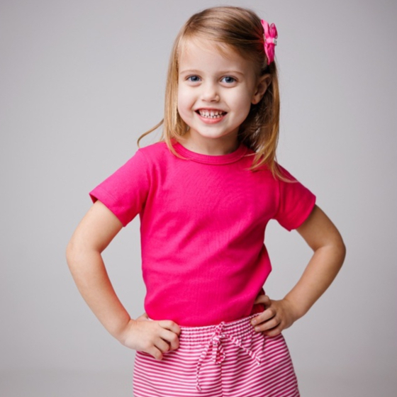 Blusa Feminina Infantil Manga Curta Menina Conforto