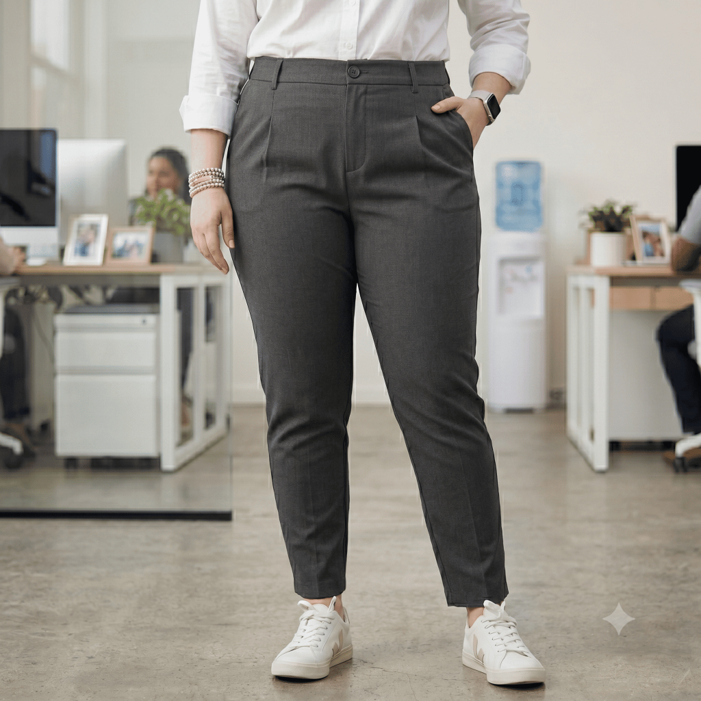 Calça Feminina Plus Size Social Básica Moda Elegante Alfaiataria  Moderna E Confortável
