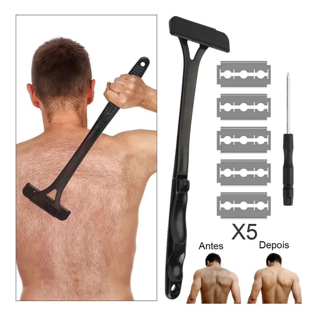 Depilador Masculino Body Shaver Com Lâminas Trocáveis