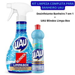 Kit Desinfetante Banheiro 7 em 1 + UAU Blindex Limpa Box