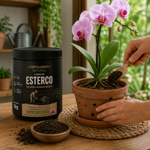 Adubo Orgânico para Orquídeas 1kg Fertilizante Natural à Base de Esterco