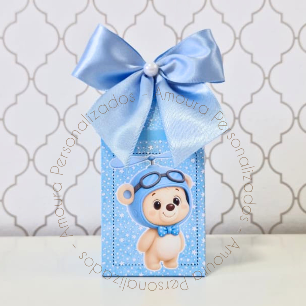 CAIXA MILK PERSONALIZADA PARA LEMBRANCINHAS URSINHO BALOEIRO | CAIXINHA | FESTA | ANIVERSARIO | URSO