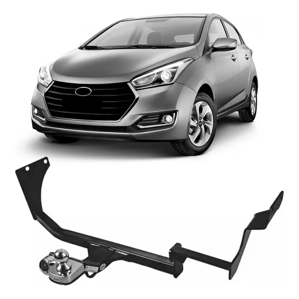 Engate Reboque Fixo HB20 Hatch 2012 a 2019 700kg