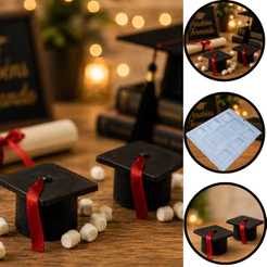 1~5 Forma bwb silicone 3 partes para chocolate capelo de formatura 10298 (CHOCO)