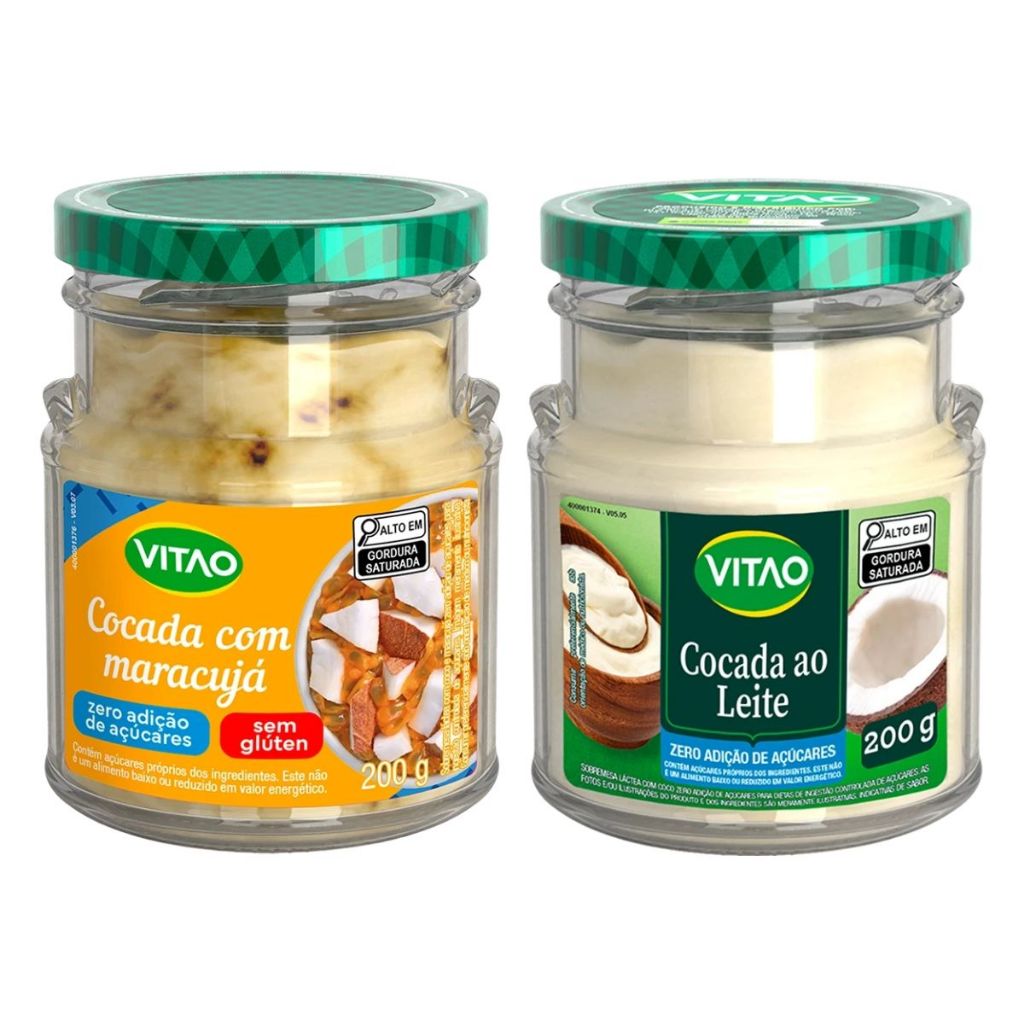 Cocada Zero Açucar Vitao 200g - Sabores
